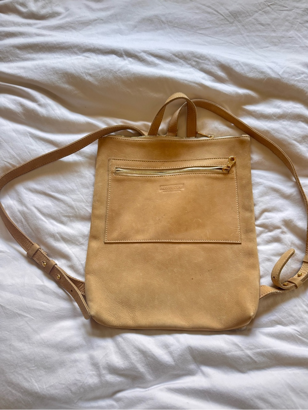 Parker Clay Miramar Leather Backpack - Sand - Picture 5 of 11